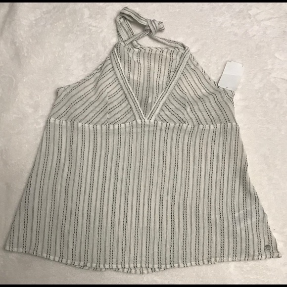 Roxy Women’s Cotton Stripe Halter Top - Picture 3 of 5